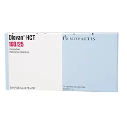Diovan Hct (160 mg/25 mg) Tabletas Recubiertas