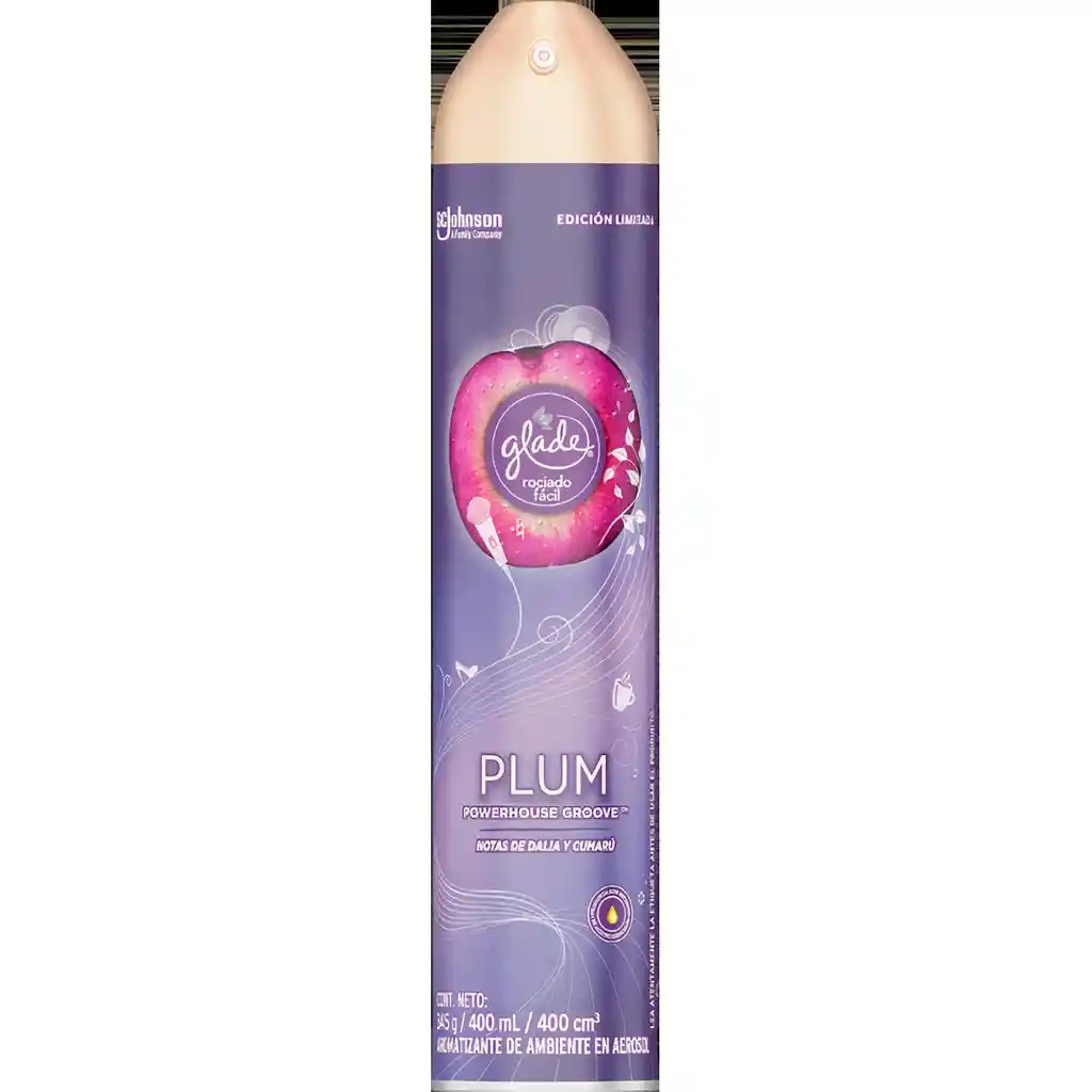 Glade Ambientador En Aerosol Plum Dalia Y Cumarú