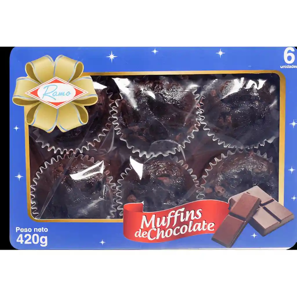 Ramo Muffins De Chocolate x 6 Unidades