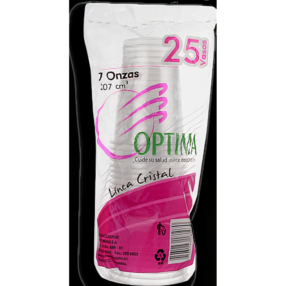 Optima Vasos Desechables Plasticos 25 und