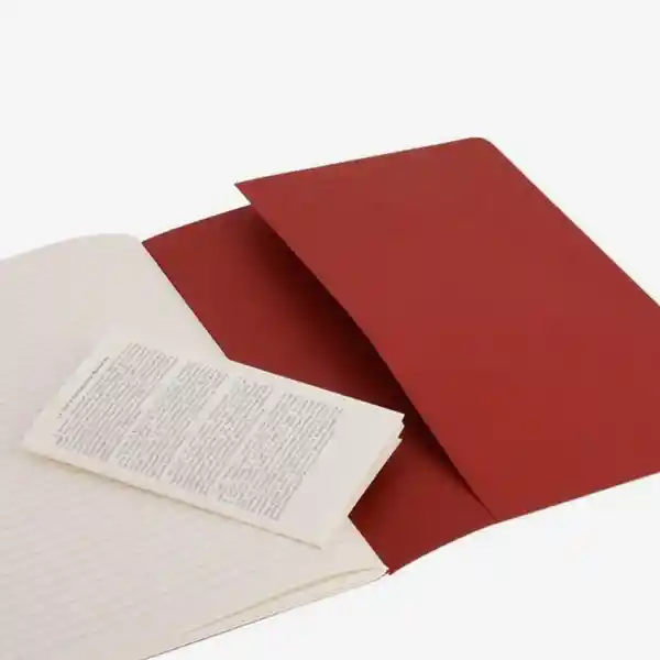Cahier Set Libreta Xl Rayas Solid Colors Rojo