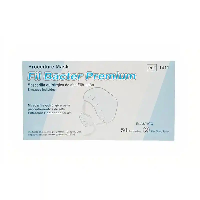  Fil Bacter Premium Mascarilla Quirúrgica