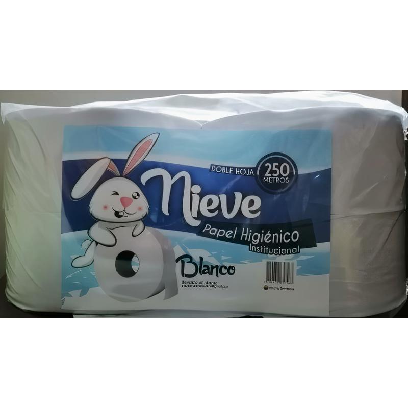 4 rollos de Papel institucional doble hoja x 250m