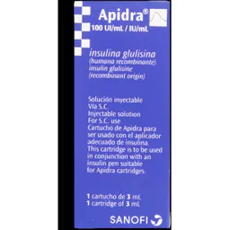 Apidra (100 U/ml) solución inyectable en pluma precargada