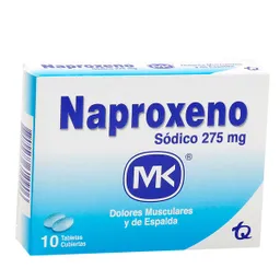MK Naproxeno Sódico Antiinflamatorio (275 mg) Tabletas Cubiertas