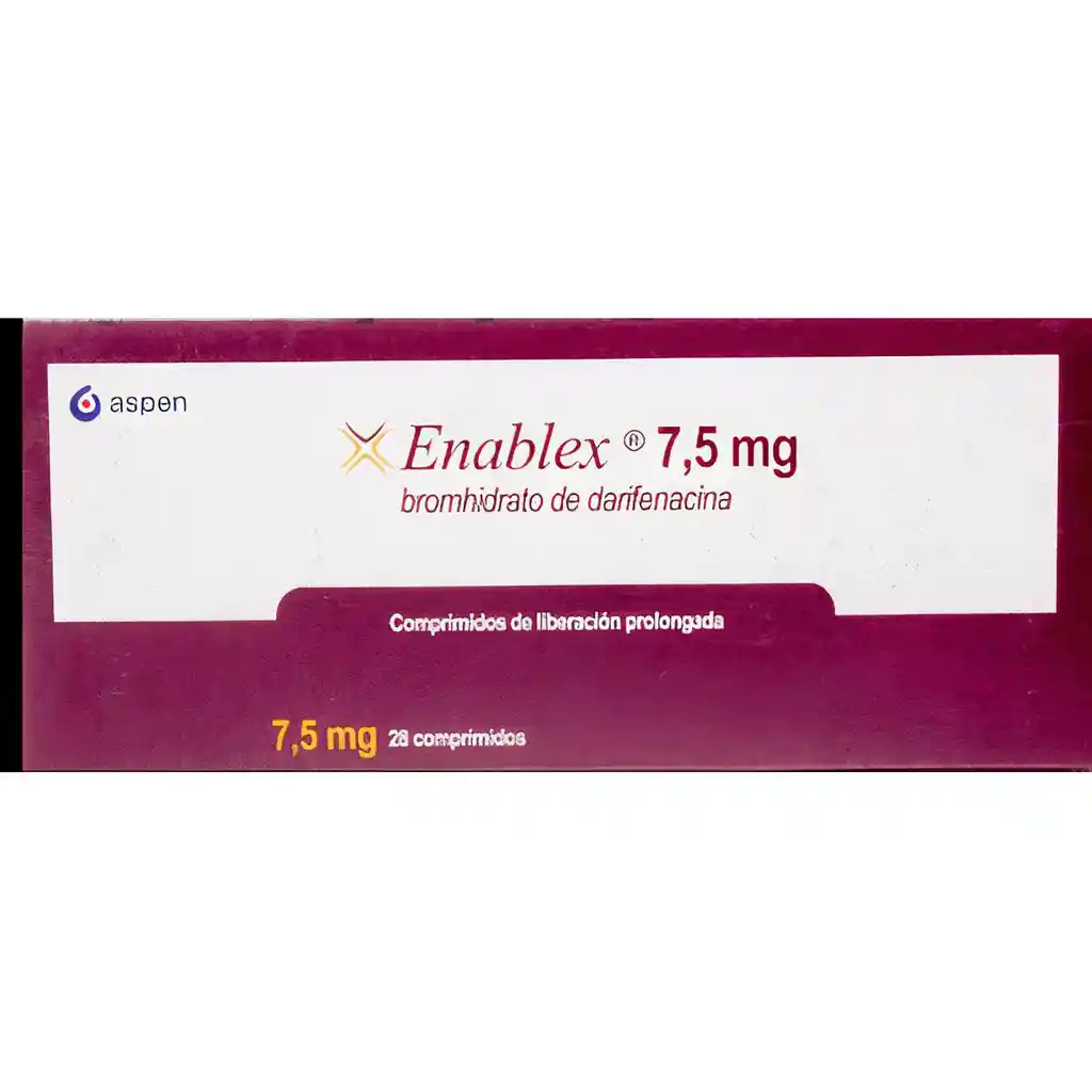 Enablex Aspen Colombiana Nablex 7 5 Mg 28 Tbs P 80607 Sc