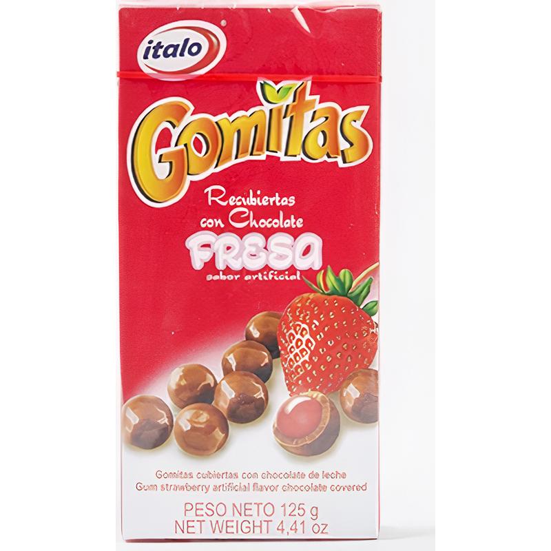 Italo Gomitas Sabor Fresa Recubiertas con Chocolate 125 g