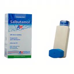 American Generics Salbutamol Broncodilatador (100 mg) Suspensión para Inhalación