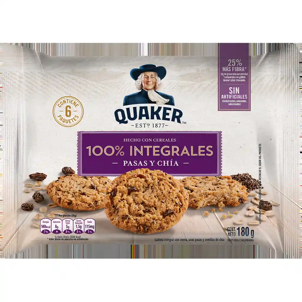 Quaker Galleta Avena Pasas