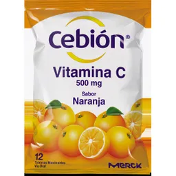 Cebion 500 Mg Tabletas Masticables Naranja
