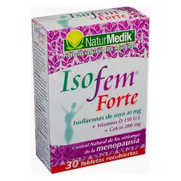 Isofem Forte Calcio (200 mg) + Isoflavonas de Soja (40 mg) + vitamina D