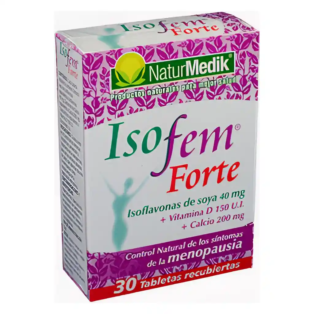 Isofem Forte Calcio (200 mg) + Isoflavonas de Soja (40 mg) + vitamina D