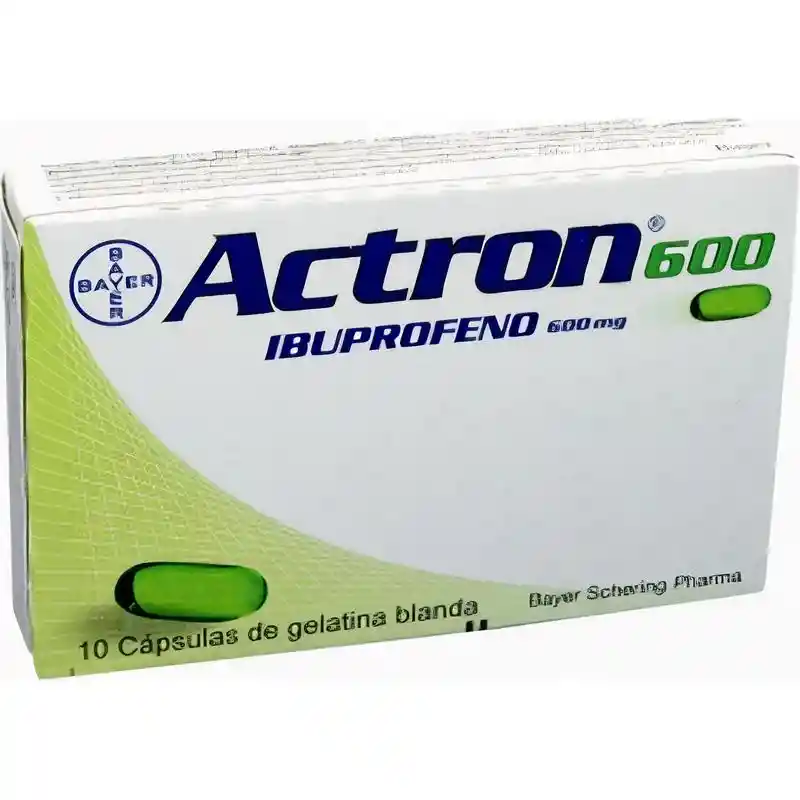 Actron 600Mg Caja X 10 Capsulas Ibuprofeno 600Mg