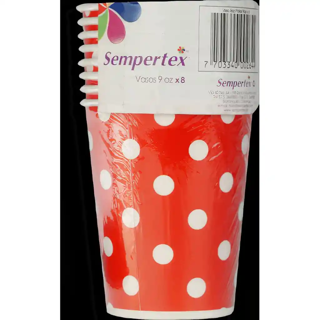 Sempertex Vasos 9 Onzas 8 Unidades