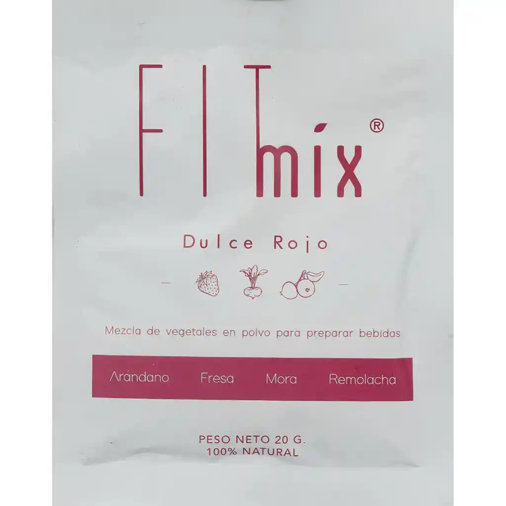  Fit Mix Mezcla De Vegetales En Polvo Para Bebidas Dulce Rojo 