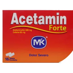 Acetaminofen Mk Caféina Mk 500 65Mg X 16 Tabletas