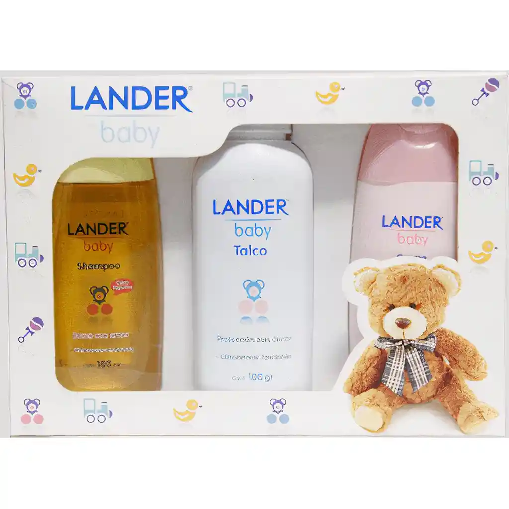 Lander Kit para Bebé Shampoo Talco y Crema