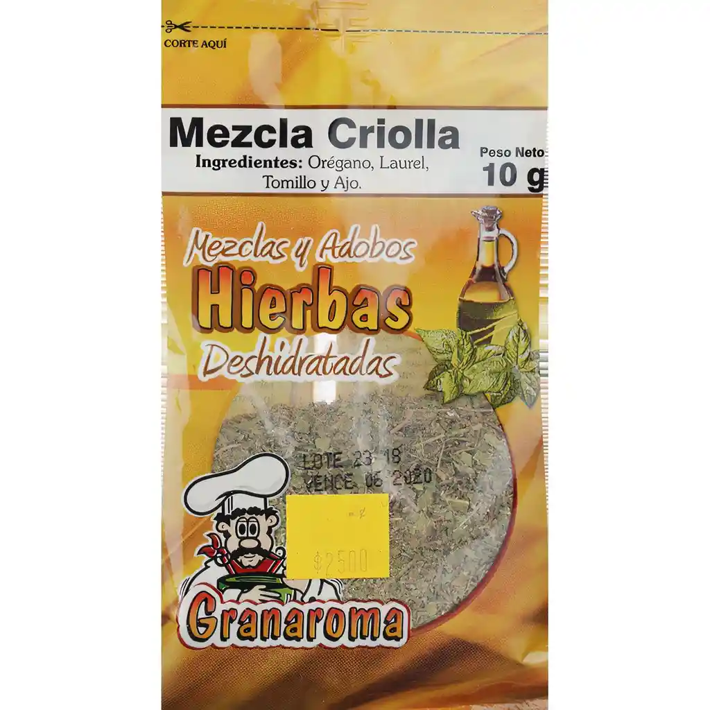 Granaroma Hierbas Deshidratadas Mezcla Criolla