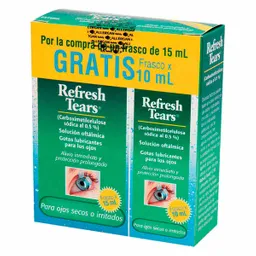 Refresh Tears Solución Oftálmica Gotas Lubricantes para los Ojos