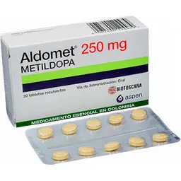 Aldomet Aspen Colombiana 250 Mg 30 Tabletas
