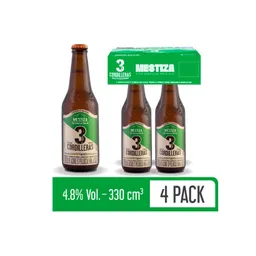 3 Cordilleras Cerveza Artesanal Mestiza x 4 Unidades
