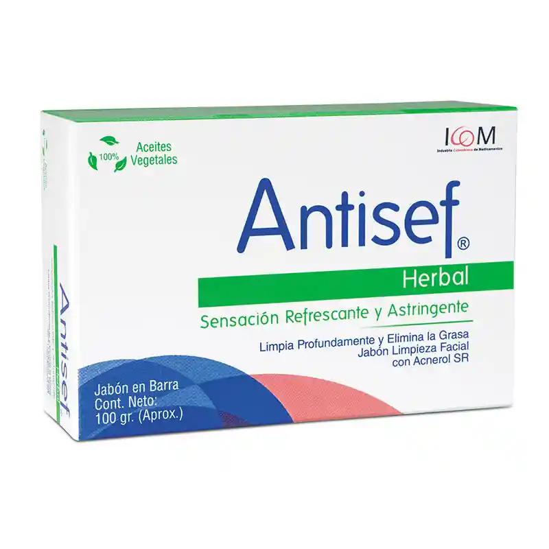 Antisef Jabón en Barra Anti-Acné Herbal  