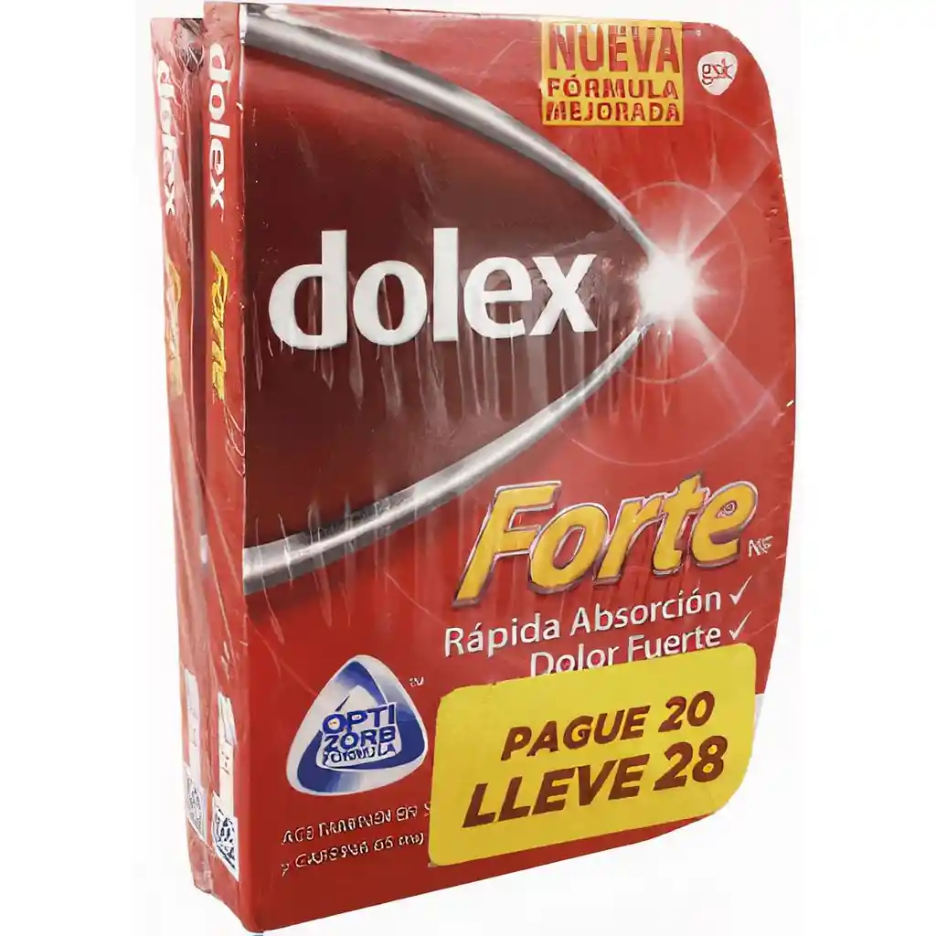 Dolex Forte Promocion Pague 20 Y Lleve 28 Capsulas