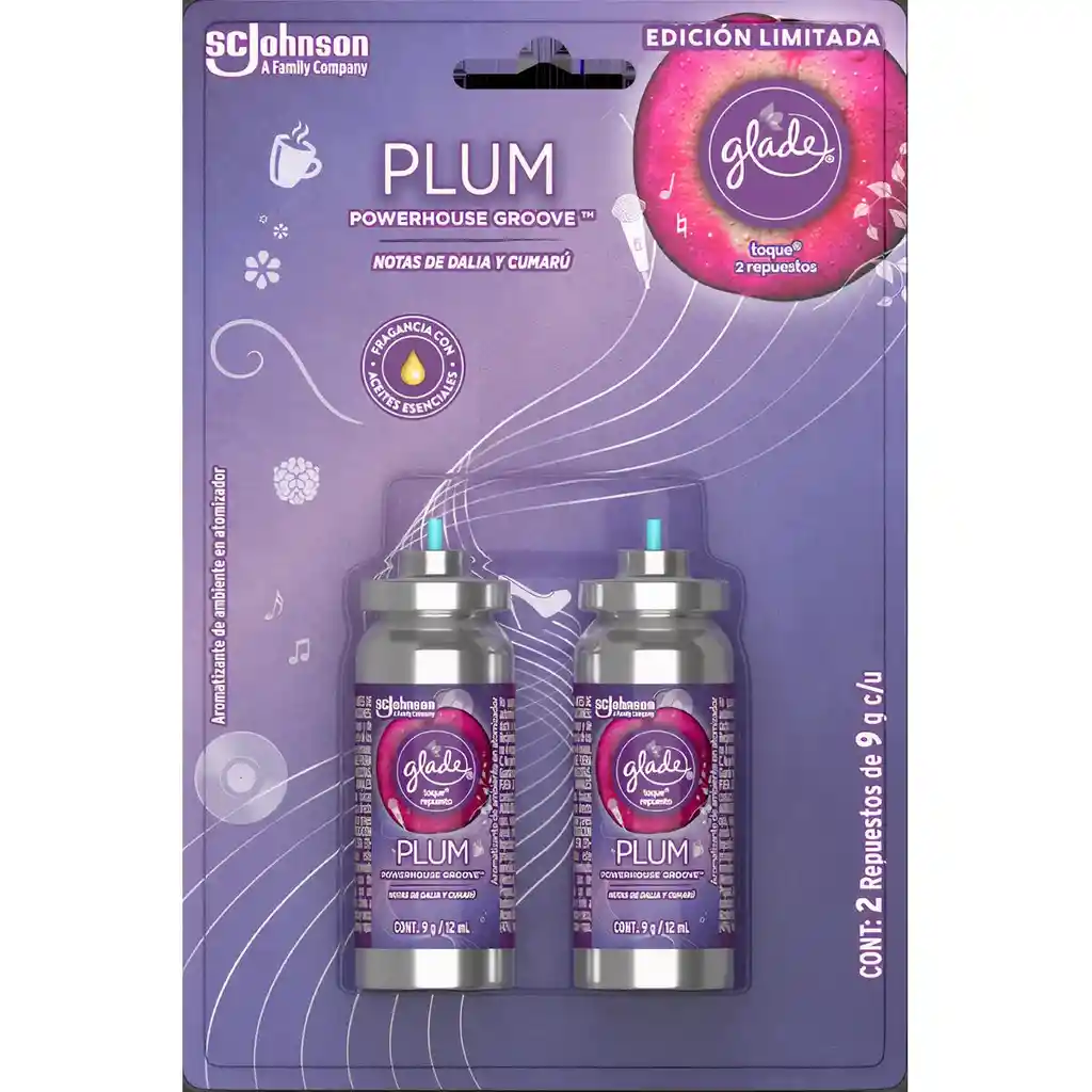 Glade Toque Plumpg Rtox2 18g/12co