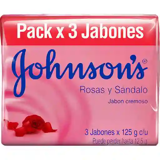 Jabón Johnson Rosas Y Sándalo 3 Uds X 110 G
