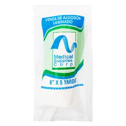 Medical Supplies Venda Algodón Laminado 6"x 5 Yd