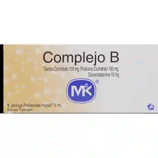 Complejo B Mk Vitamina (100 mg/100 mg/10 mg) Solución Inyectable