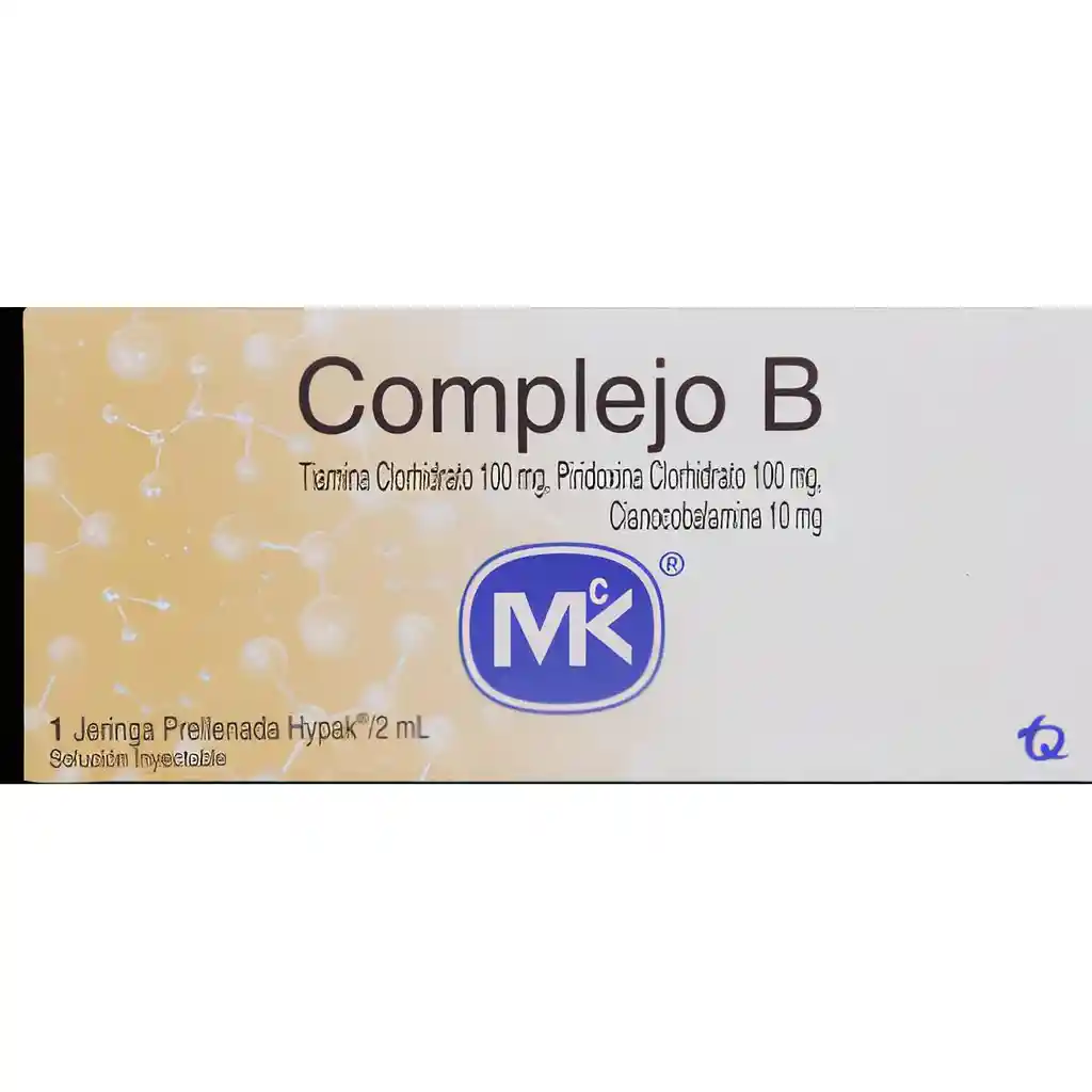 Complejo B Mk Vitamina (100 mg/100 mg/10 mg) Solución Inyectable