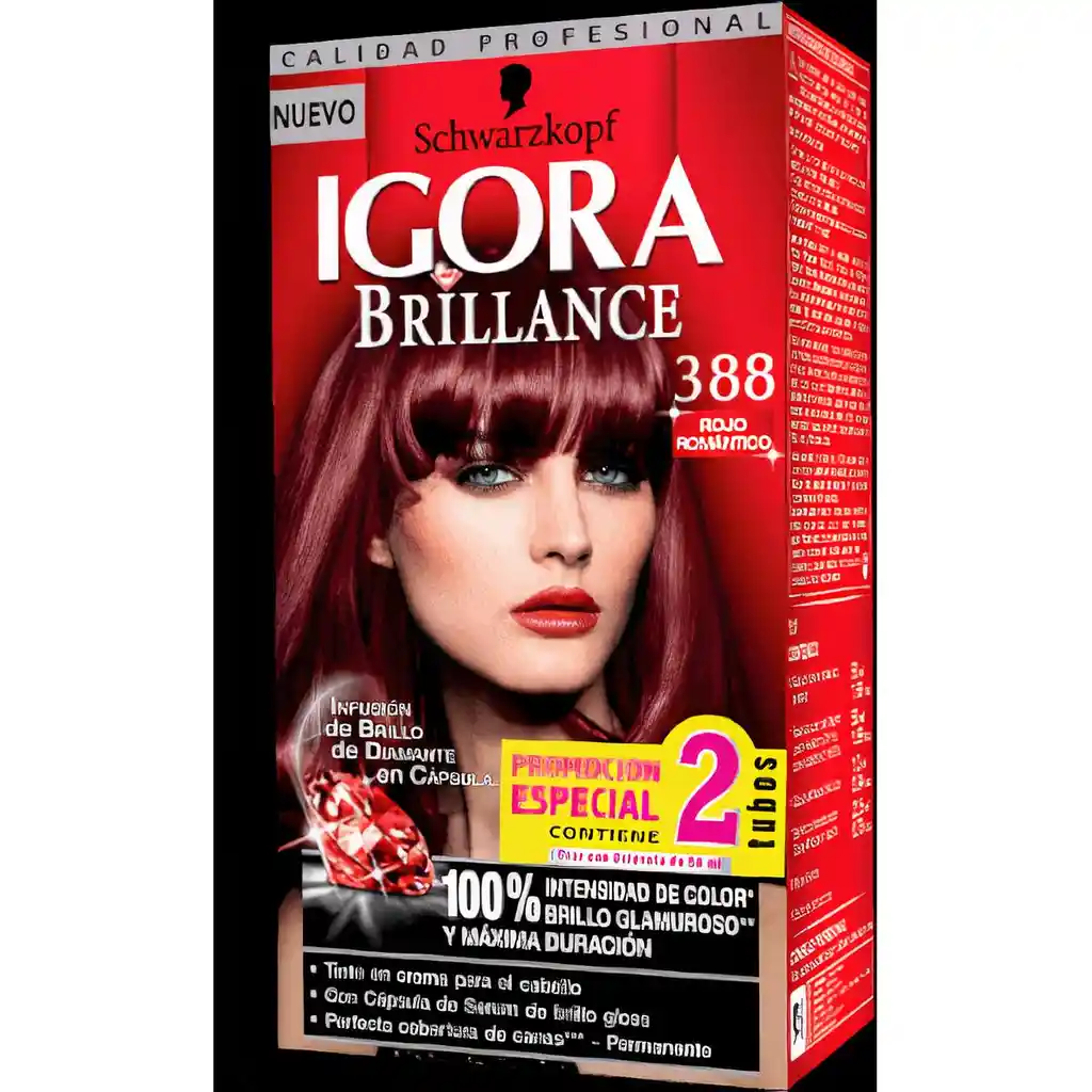 Igora Tinte Permanenete Rojo Romántico 388