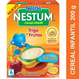 Cereal infantil NESTUM® Trigo, Banano y Manzana caja x 200g