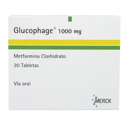 Glucophage Antidiabético (1000 mg) Tabletas