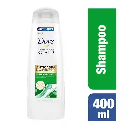 Dove Shampoo 2 en 1 Anticaspa Menta Refrescante