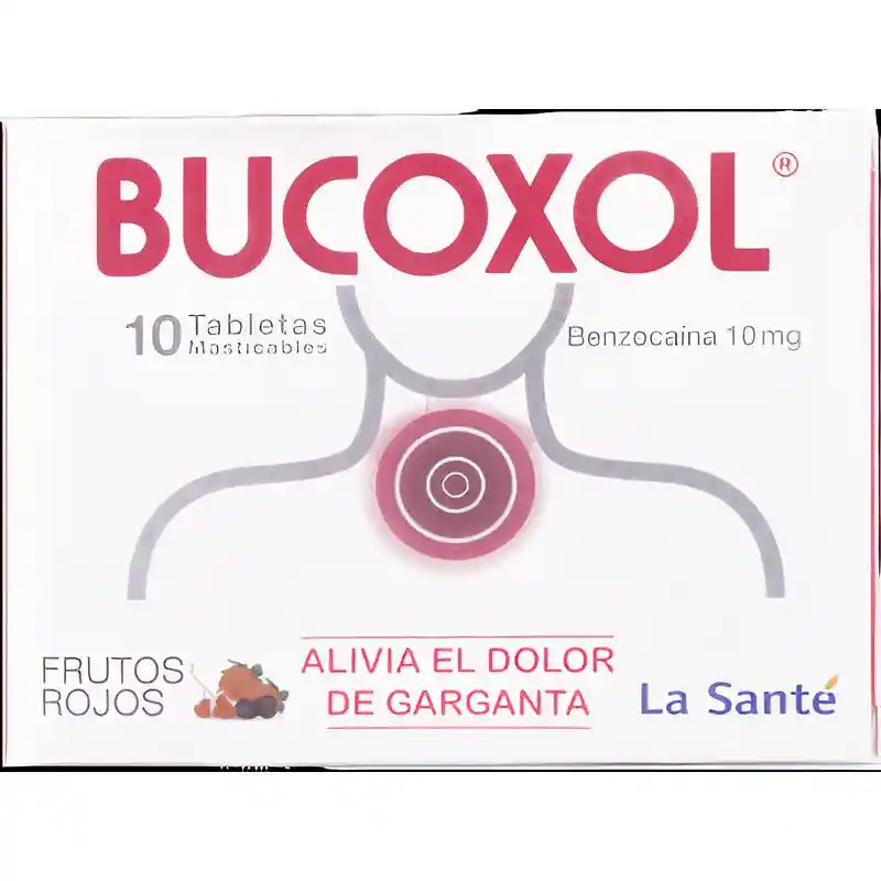 Bucoxol Frutos Rojos 10 Mg Caja