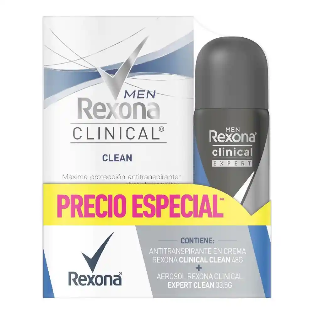 Rexona Desodorante Clinical Clean + Desodorante Clinical Expert