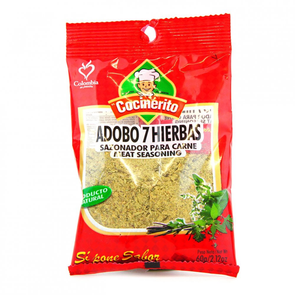 El Cocinerito Adobo 7 Hierbas Sazonador para Carnes 60 g
