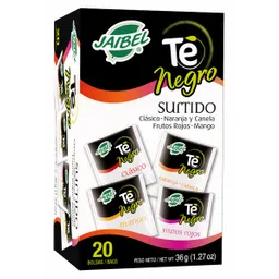 Jaibel Infusión Té Negro Surtida x 20 Unidades