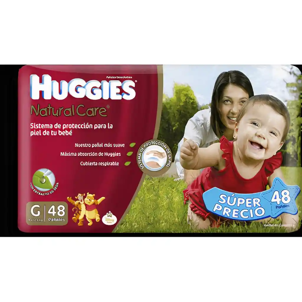 Pañales Huggies Natural Care Etapa 3 Pack con 48 Unidades