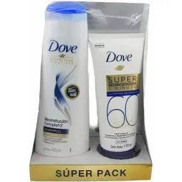Dove Shampoo Recstrucción Completa 400 Ml + Super Acdiciador 60 170 Ml
