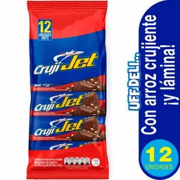 Jet  Cruji Barras Chocolate x 12 Unidanes