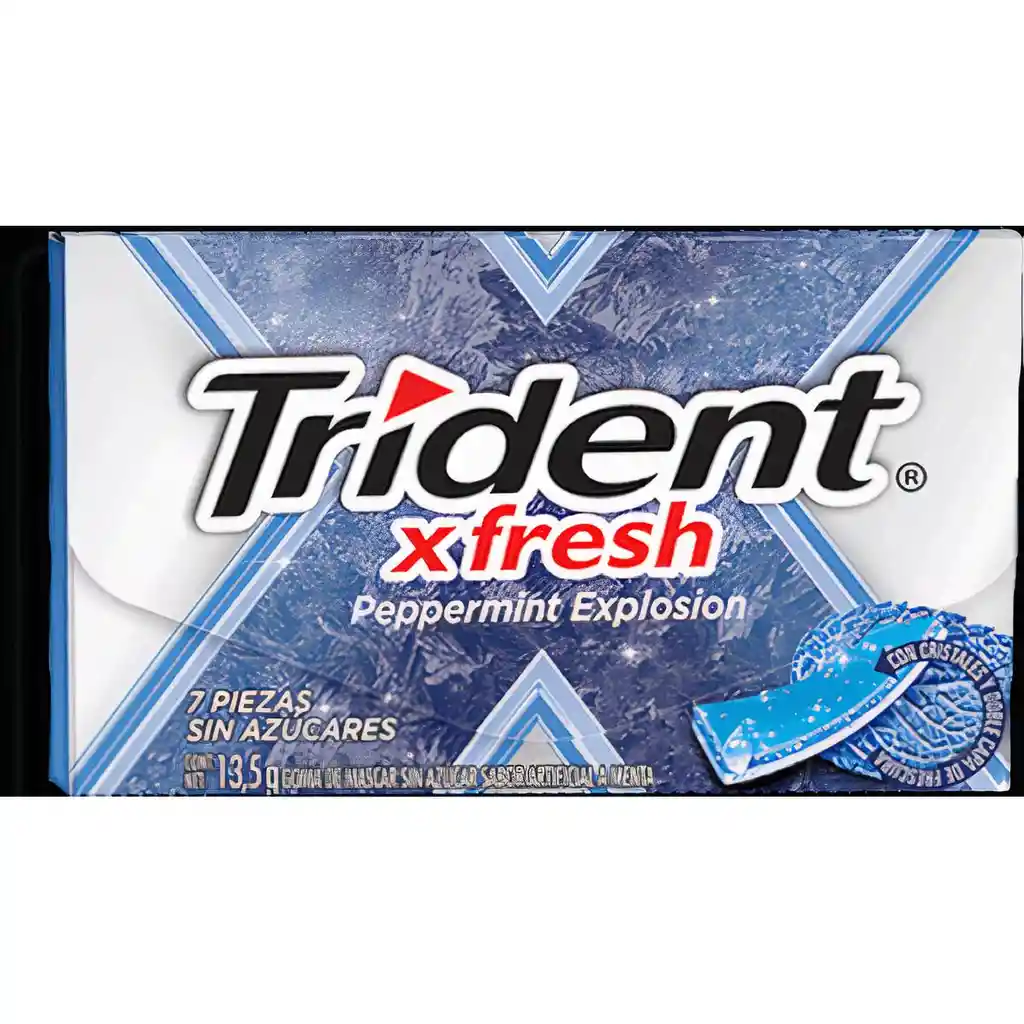 Trident Chicles Xfresh Peppermint Explosión x 7 Unidades