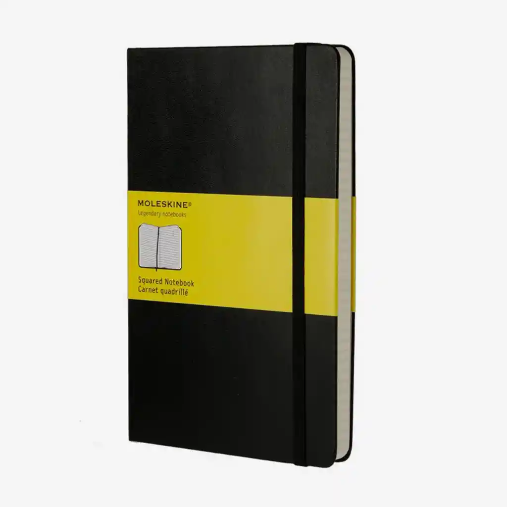 Cuaderno Grande Cuadros Hoja Cuadrada Negro