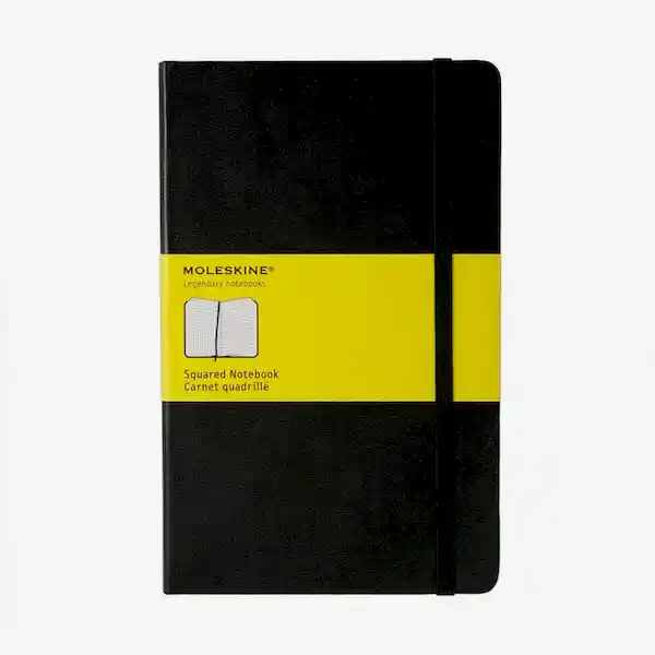 Cuaderno Grande Cuadros Hoja Cuadrada Negro