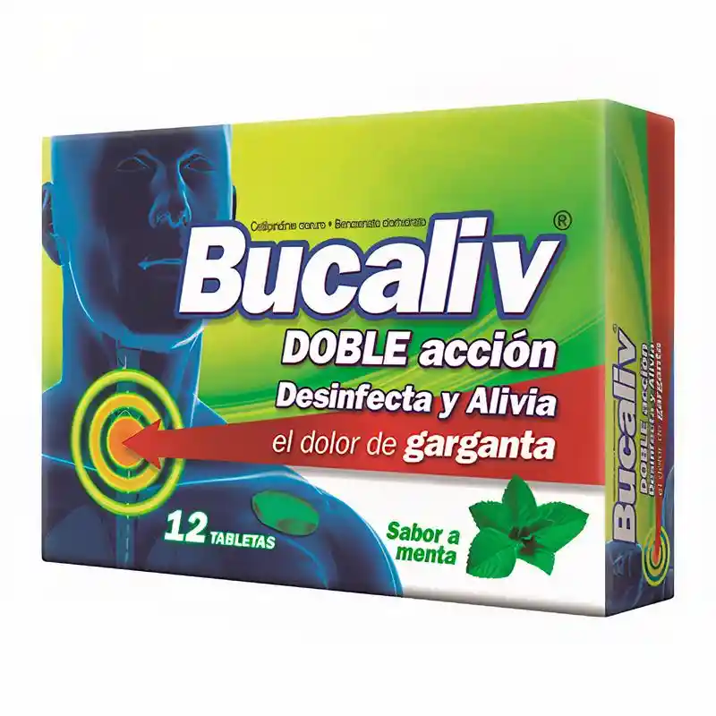 Bucaliv Menta Caja X 12 Tabletas Masticables