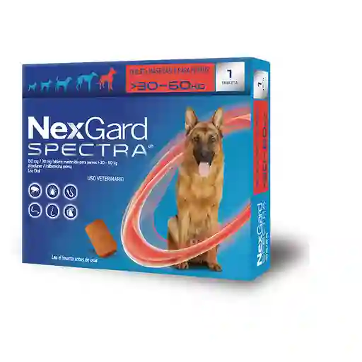 Nexgard Spectra Antipulgas para Perro Mayotes de 30 a 60 Kg