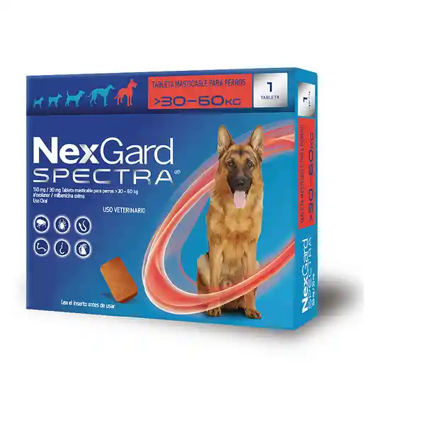Nexgard Spectra Antipulgas para Perro Mayotes de 30 a 60 Kg