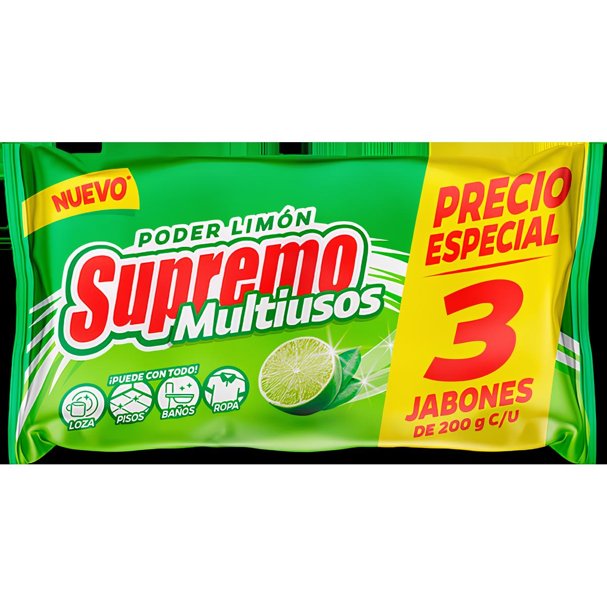 Supremo Jabón en Barra Multiusos 3 x 200 g